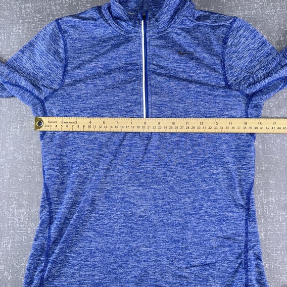 Nike Dri-FIT Pullover Womens XS Blue 1/4 Zip Long Sleeve Running Lightweight Top - Picture 4 of 9